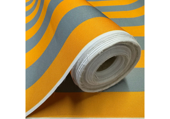 Tkanina zewnętrzna na leżaki i hamaki ogrodowe, kolor szaro-żółty, 5 cm