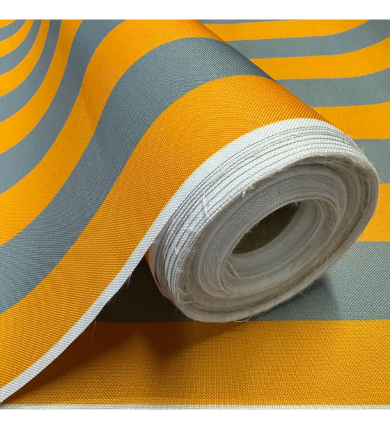 Tkanina zewnętrzna na leżaki i hamaki ogrodowe, kolor szaro-żółty, 5 cm