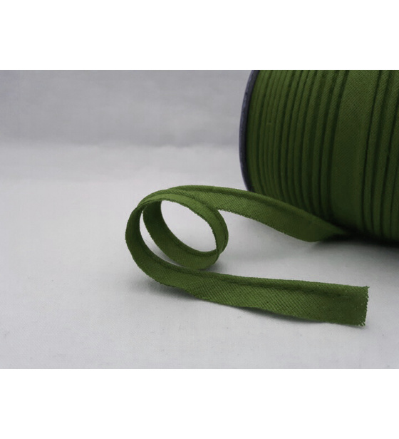 Lamówka wypustka bawełniana 15mm kolor khaki