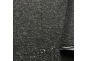 Tkanina Wodoodporna Imitacja Lnu kolor Czarna kostka 01