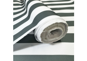 Tkanina zewnętrzna na leżaki i hamaki ogrodowe, kolor biało-grafitowy, 5 cm Tkanina zewnętrzna na leżaki i hamaki ogrodowe, kolor biało-grafitowy, 5 cm