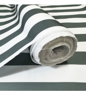 Tkanina zewnętrzna na leżaki i hamaki ogrodowe, kolor biało-grafitowy, 5 cm Tkanina zewnętrzna na leżaki i hamaki ogrodowe, kolor biało-grafitowy, 5 cm