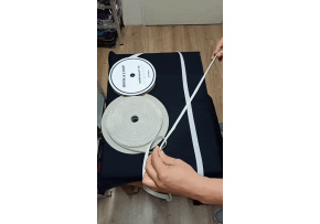 Taśma rzep elastyczna (komplet) - Biała 25 mm