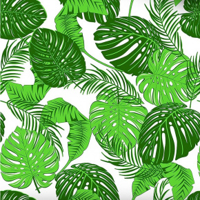 Tkanina bawełniana wzór zielone Tropikalne Liście
