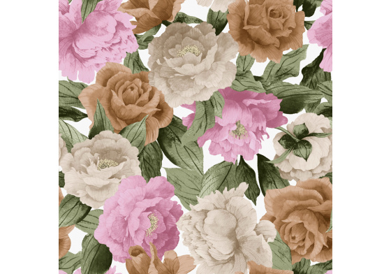 Velurové potahové látky s potiskem vzor 401067-104