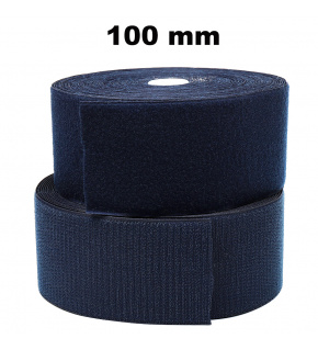 Taśma rzep (komplet) - Granatowa 100 mm x 25 m