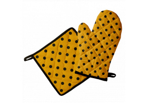 Rękawica kuchenna i mata, Groszki Żółte