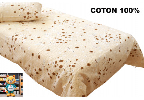 Pościel z kory zapinana na zamek, kolor Beżowy, 140x200cm 