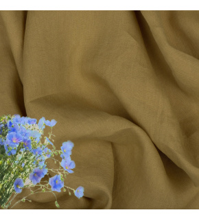 Tkanina lniana naturalna Julia kolor Musztardowy 154 g/m2 8342