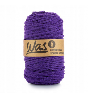 Sznurek bawełniany 5mm, 100m kolor Fioletowy