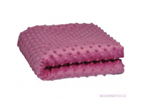 Minky z kropkami kolor j.Fuksja Minky z kropkami kolor j.Fuksja