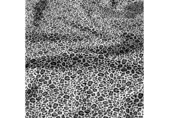 Tkanina bawełniana wzór Lampart szary