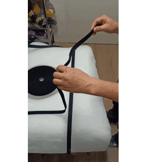 Taśma rzep elastyczna (komplet) - Czarna 25 mm