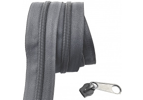 Zamek spiralny Grafitowy 5 mm, metraż