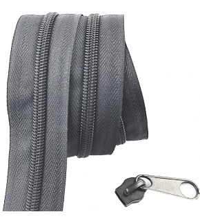 Zamek spiralny Grafitowy 5 mm, metraż