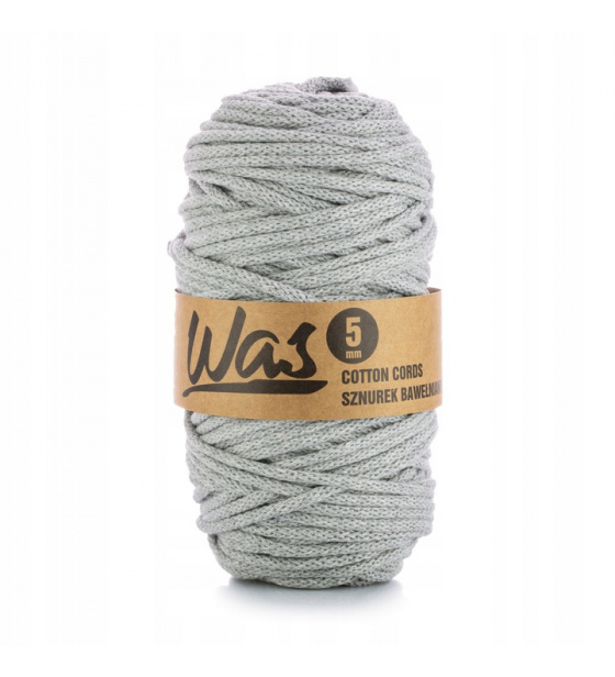 Sznurek bawełniany 5mm, 100m kolor Szary