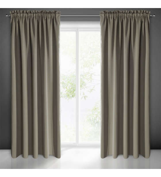 Zatemňovací závěs s řasící páskou CAPPUCCINO 135X270 cm