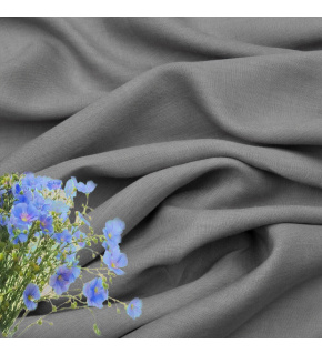 Tkanina lniana naturalna Julia kolor Szary 154 g/m2 NAT