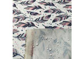 Tkanina wodoodporna KODURA wzór Pióra 03