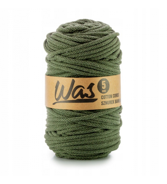 Sznurek bawełniany 5mm, 100m kolor Khaki