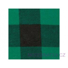 Tkanina flanelа czarno-zielona 4x4 kratkа
