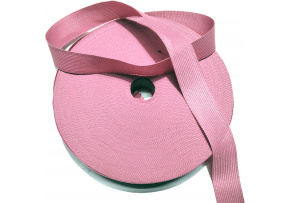 Lamówka poliestrowa 25mm kolor różowy Lamówka poliestrowa 25mm kolor różowy