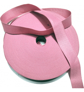 Lamówka poliestrowa 25mm kolor różowy