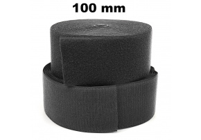 Taśma rzep (komplet) - Grafitowy 100 mm x 25 m 