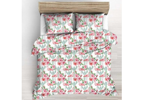 Tkanina bawełniana wzór Kwiaty na białym