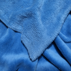 Minky Baranek Obustronny kolor Niebieski
