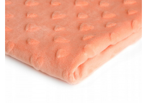 Minky serca kolor Łosośiowy