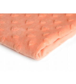 Minky serca kolor Łosośiowy