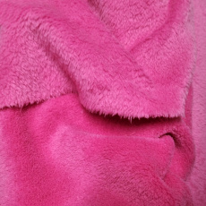 Minky Baranek Obustronny w kolorze różowym