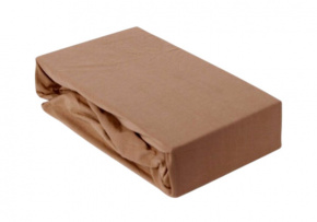Prześcieradło jersey EXCLUSIVE z gumką 90x200 kolor Cappuccino