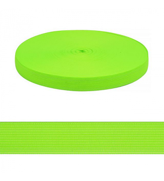 Lamówka poliestrowa 20mm kolor neo zielony