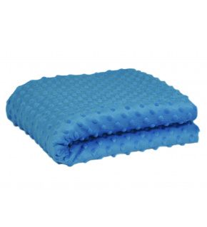 Minky z kropkami kolor Turkusowy