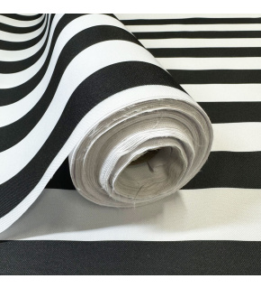 Tkanina zewnętrzna na leżaki i hamaki ogrodowe, kolor biało-czarny, 5 cm Tkanina zewnętrzna na leżaki i hamaki ogrodowe, kolor biało-czarny, 5 cm