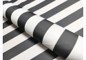 Tissu imperméable PREMIUM motif rayures graphites blanches