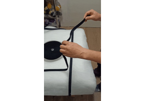 Taśma rzep elastyczna (komplet) - Czarna 30 mm