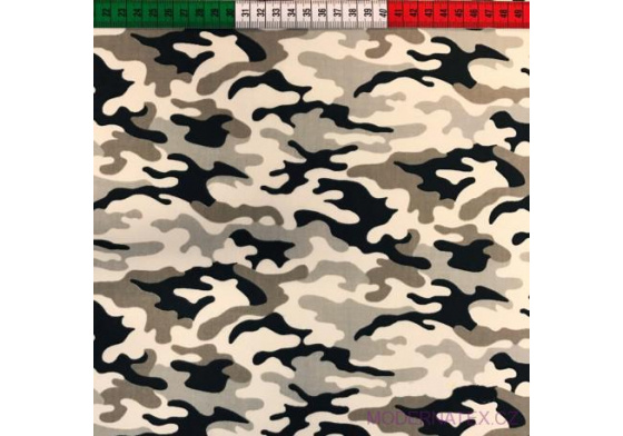 Bavlněná látka vzor moro bez