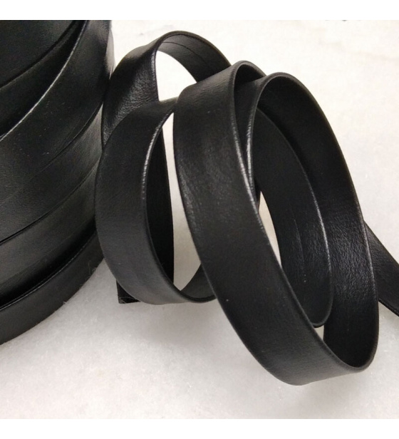 Lamówka z ekoskóry 10mm kolor czarny