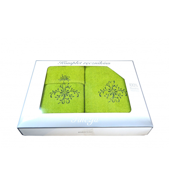 Komplet ręczników Frotte 3 szt., kolor Zielony