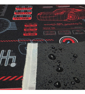 Tkanina wodoodporna KODURA wzór Auta Tkanina wodoodporna KODURA wzór Auta