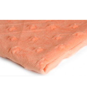 Minky kolor Łososiowy ze wzorem gwiazd