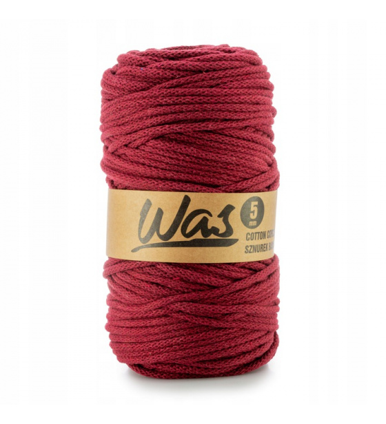 Sznurek bawełniany 5mm, 100m kolor Bordowy