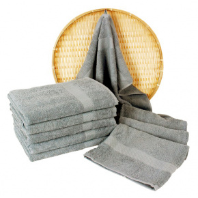 Szary ręcznik frotte Darsi - 50x100 cm