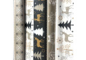 Christmas cotton fabric, by the meter, width 160 cm, Scandinavian motif Beige