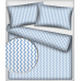 Tkanina bawełniana wzór niebiesko-białe zygzaki