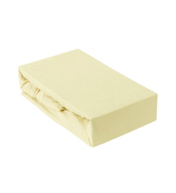 Prześcieradło jersey EXCLUSIVE z gumką 90x200 kolor Wanilkowy