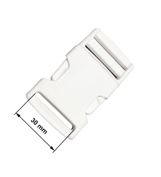 Zapięcie plastikowe 30 mm kolor Biały 